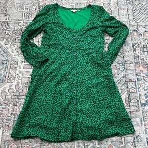 Boden | Button Front Jersey Mini Dress 12L